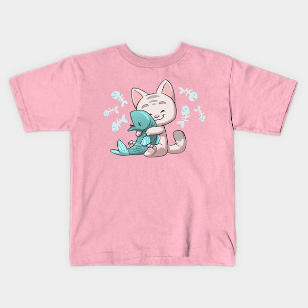 Fishhead Kids T-Shirt by Dooomcat